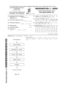 WO 2014/143553 Al 18 September 2014 (18.09.2014) P O P C T