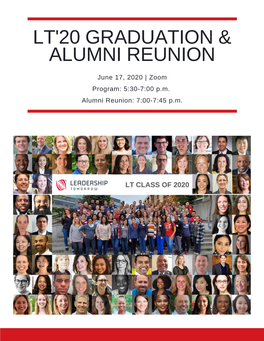 Lt'20 Graduation & Alumni Reunion