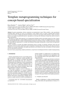 Template Metaprogramming Techniques for Concept-Based Specialization