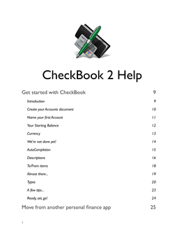 Checkbook 2 Help