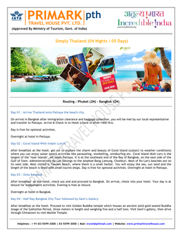 Simply Thailand (04 Nights / 05 Days)