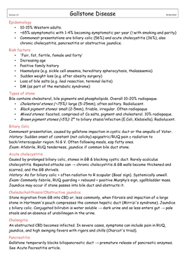 Gallstone Disease 15/06/2012