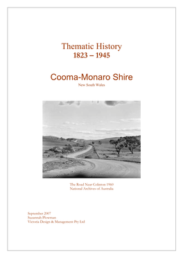 Cooma-Monaro Shire Thematic History 1823