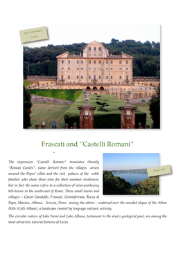 Frascati and “Castelli Romani”