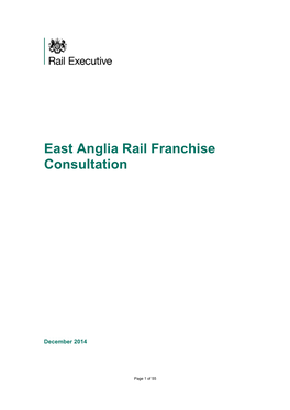 East Anglia Rail Franchise Consultation