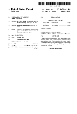 (12) United States Patent (10) Patent No.: US 6,635,231 B2 Smith Et Al