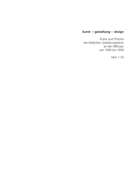 Kunst Ogestaltung K Design Praxis Und Theorie Der Bildlichen