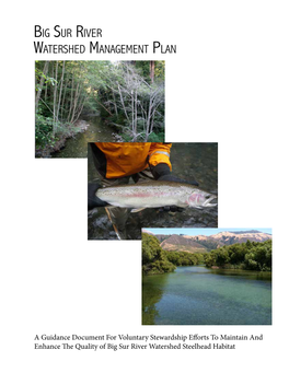 Big Sur River Watershed Management Plan