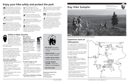 Day Hike Sampler Enjoy Your Hike Safely and Protect the Park