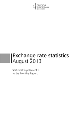 Exchange Rate Statistics August 2013