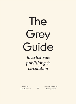 To Artist-Run Publishing & Circulation