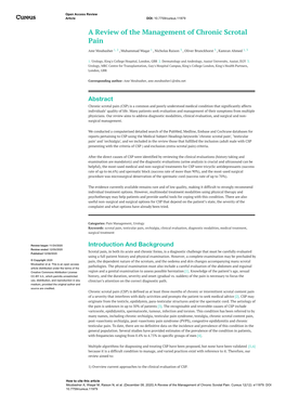 A Review of the Management of Chronic Scrotal Pain