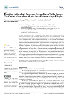 Updating National Air Passenger Demand from Traffic Counts: The