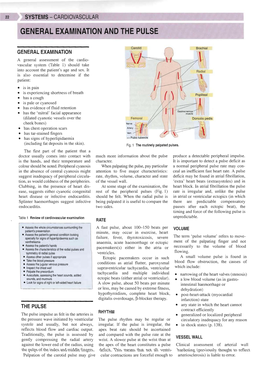 General Examination and the Pulse