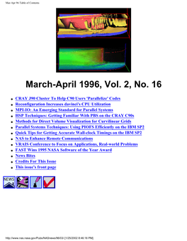 Volume 2 Number 16, March-April 1996