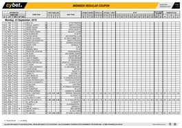 Midweek Regular Coupon 22/09/2019 09:57 1 / 3