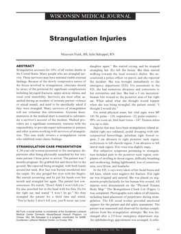 Strangulation Injuries