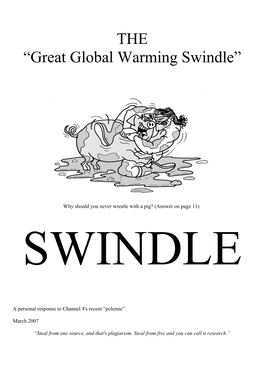 THE “Great Global Warming Swindle”