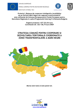 Strategia Comună Pentru Cooperare Și Dezvoltarea Teritorială Coordonată a Zonei Transfrontaliere a Mării Negre