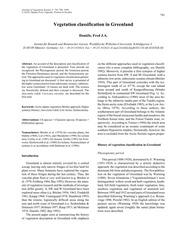 Vegetation Classification in Greenland - 781