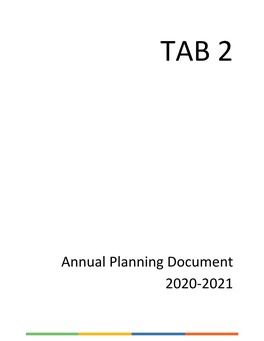 Annual Planning Document 2020-2021