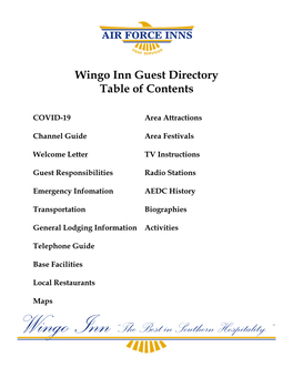 Wingo Inn“The Best in Southern Hospitality.”