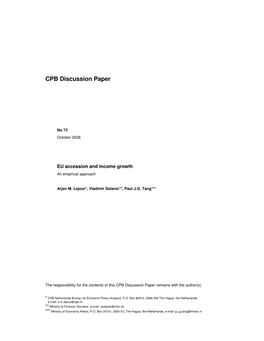 EU Accession and Income Growth an Empirical Approach