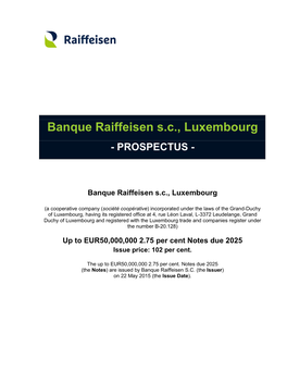 Banque Raiffeisen S.C., Luxembourg