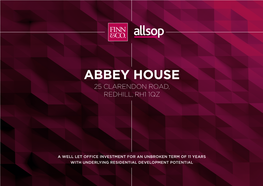 Abbey House 25 Clarendon Road, Redhill, Rh1 1Qz