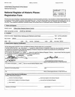 NPS Form 10 900 OMB No. 1024 0018