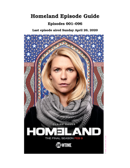 Homeland Episode Guide Episodes 001–096