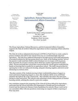 Agriculture, Natural Resources and Secretary Environmental Affairs Committee Lucas Atkinson Rosalyn D