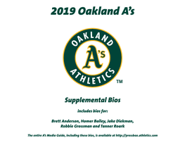 2019 Oakland A’S