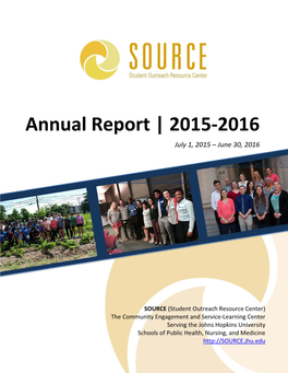 Annual Report | 2015‐2016 July 1, 2015 – June 30, 2016