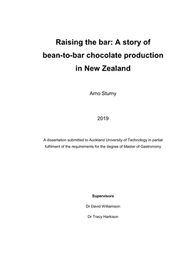 A Story of Bean-To-Bar Chocolate Production in New Zealand