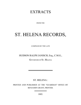 St. Helena Records