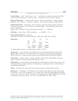 Marshite Cui C 2001-2005 Mineral Data Publishing, Version 1