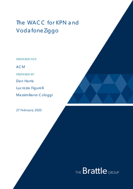 The WACC for KPN and Vodafoneziggo