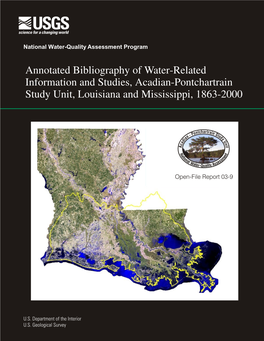 Annotated Bibliography of Water-Related Studies, Acadian