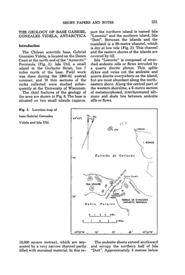 The Geology of Base Gabriel Gonzalez Videla, Antarctica