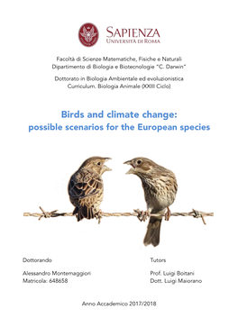 Birds and Climate Change: Possible Scenarios for the European Species