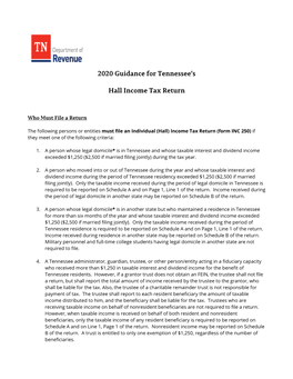 Hall Income Tax Guide