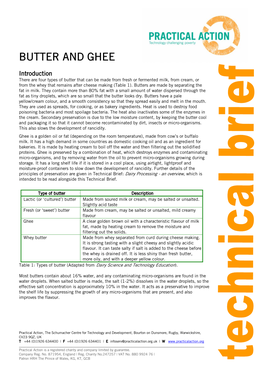 Butter and Ghee