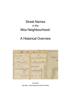 Street Names Moa Neighbourhood