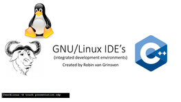 GNU/Linux IDE's