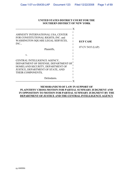 2008-12-22 Plaintiffs' Opposition To