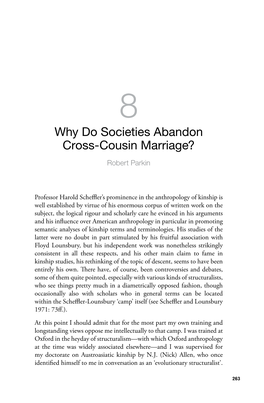 Why Do Societies Abandon Cross‑Cousin Marriage? Robert Parkin