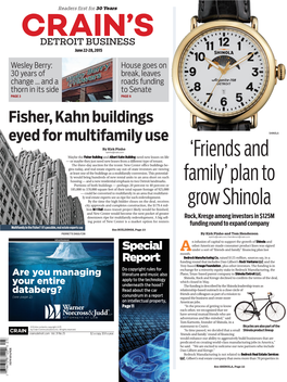 'Friends and Family'plan to Grow Shinola