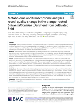 (Danshen) from Cultivated F