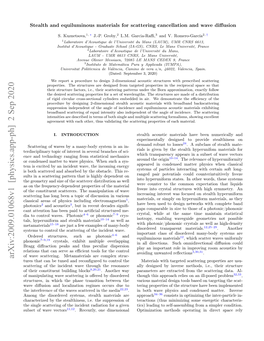 Stealth and Equiluminous Materials for Scattering Cancellation and Wave Diﬀusion